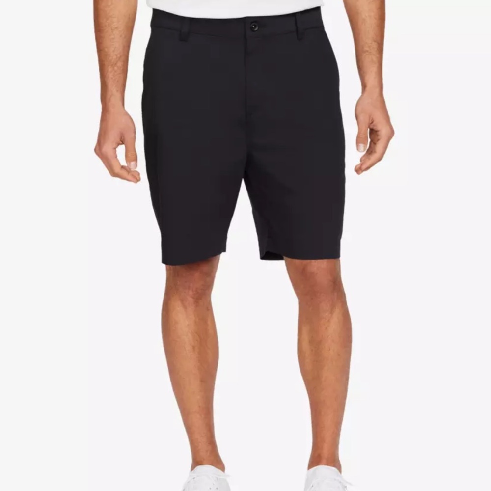 Nike golf dri fit flat front black shorts size 34
